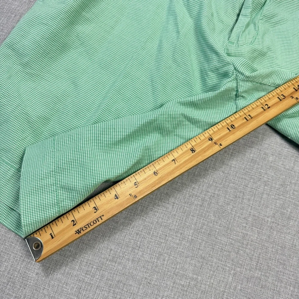Polo Ralph Lauren Shorts Mens 35 Green Check Chino Flat‎ Front Casual Summer